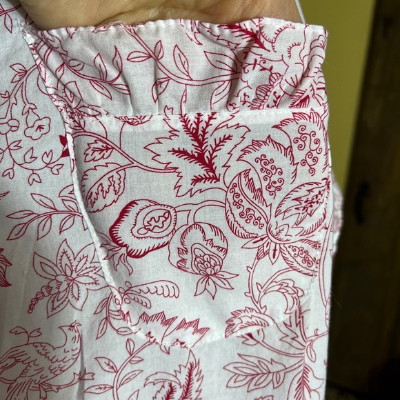 Vtg VERMONT COMPANY STORE Size 1X PJ Pajama White & Red Button Front Bloomer USA - Picture 12 of 16